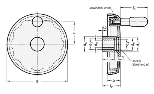 Scheibenhandraeder GN 521.5 Skizze