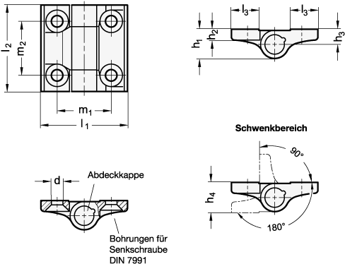 Scharniere GN 437.1 Skizze