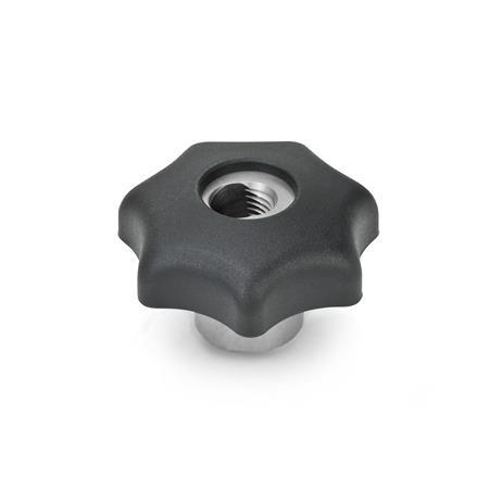 Quick Release Star Knobs Bushing  Stainless Steel GN 6336.3