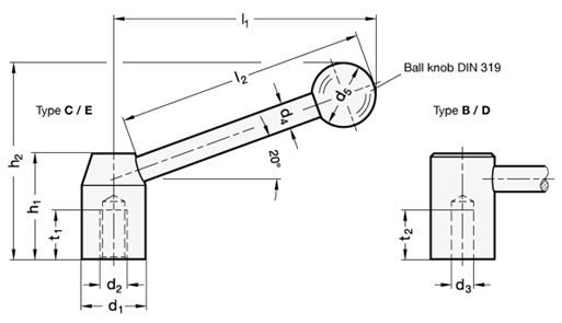Tension Levers GN 212 sketch