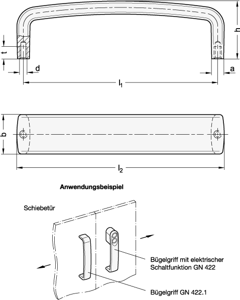 Buegelgriffe GN 422.1 Skizze