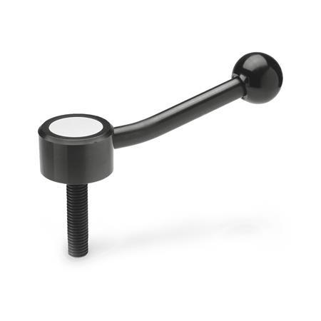 Flat Adjustable Tension Levers with threaded stud GN 125