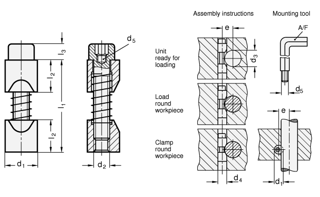 Shaft Clamping Units Trueround GN 928 sketch