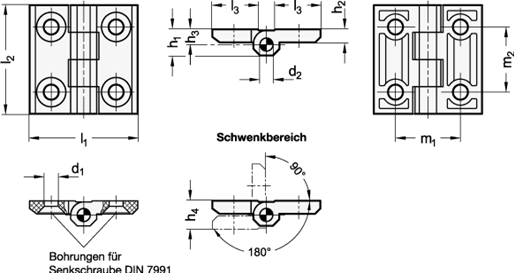 Scharniere GN 237.1 Skizze