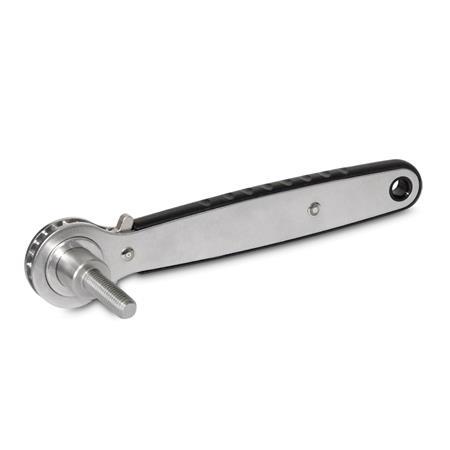 Stainless Steel Ratchet Spanners with threaded stud GN 318