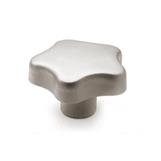 Stainless Steel Star Knobs matte shot blasted GN 5334.4 thumbnail