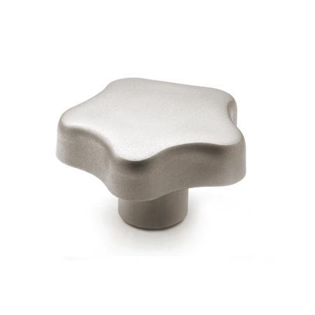 Stainless Steel Star Knobs matte shot blasted GN 5334.4