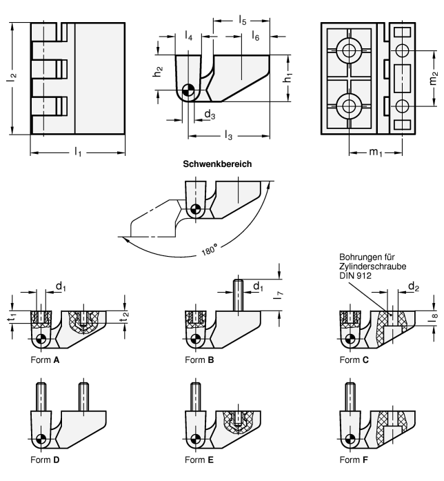 Scharniere GN 154 Skizze