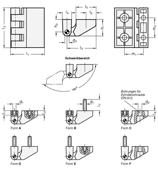 Scharniere GN 154 Skizze