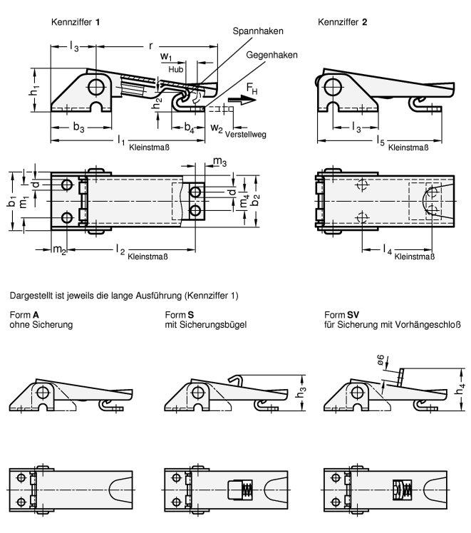 Spannverschluesse GN 831 Skizze