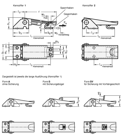 Spannverschluesse GN 831 Skizze