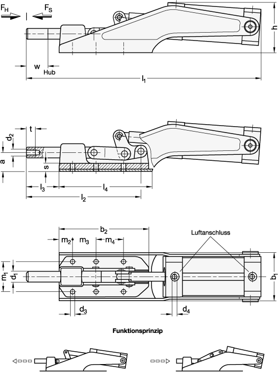 Schnellspanner GN 890 Skizze