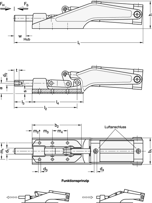 Schnellspanner GN 890 Skizze