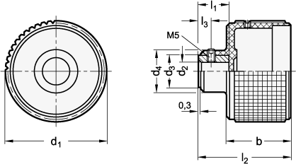 Drehknoepfe Kunststoff GN 534.8 Skizze
