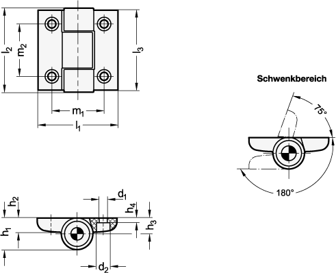 Scharniere GN 233.4 Skizze